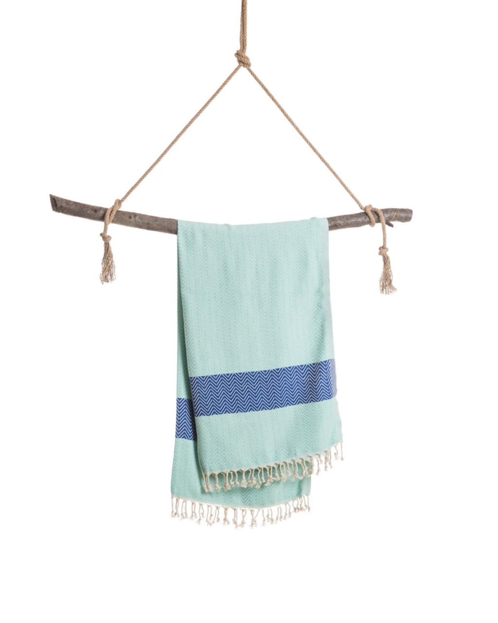 ZAYA Hammam Towel, Beach Towel, Pestemal - Mint / Blue