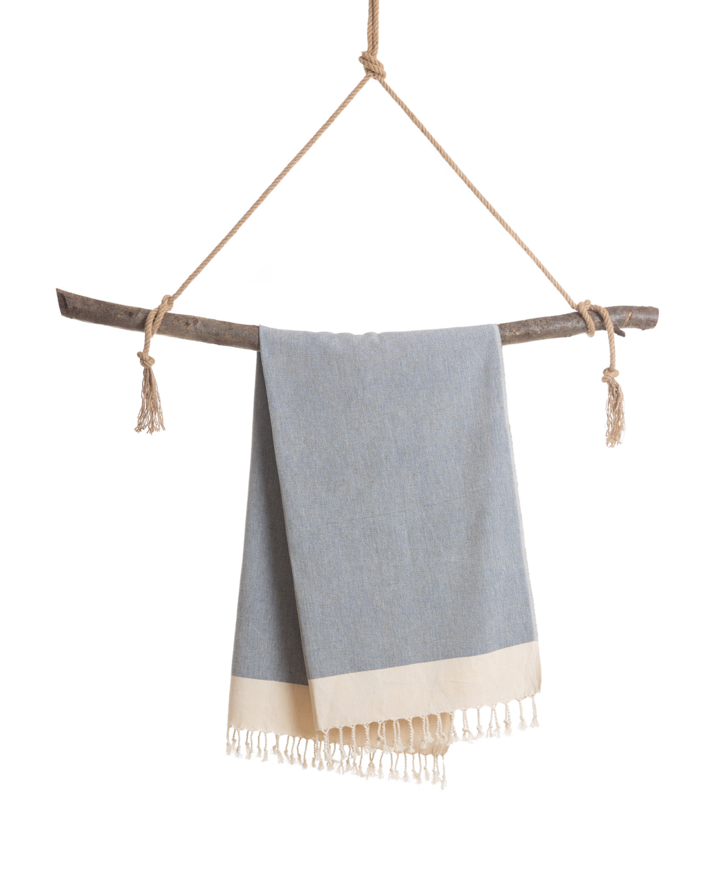 MANOLIA Beach Towel, Turkish Bath Hammam Towel, Spa & Sauna Towel - Dark Blue