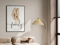 Familienposter mit Händen Personalisiere Namen I Haltende Hände I Wohnzimmer Schlafzimmer Bilder I Wand Deko I Kunstdruck I  ohne Rahmen