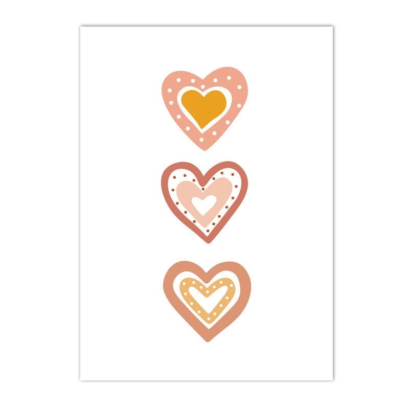 Poster Kinderzimmer Regenbogen Sonne Berge Kaktus Herz I Kinderzimmer Bilder I Wand Deko I Kunst Druck I Deko Print I ohne Rahmen
