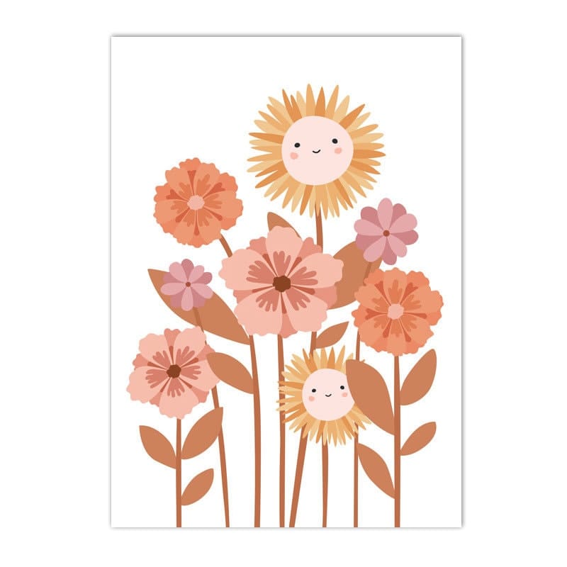 Poster Kinderzimmer Regenbogen Sonne Berge Kaktus Herz I Kinderzimmer Bilder I Wand Deko I Kunst Druck I Deko Print I ohne Rahmen