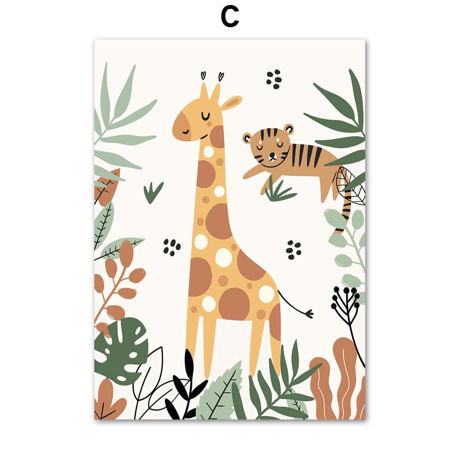 Poster Safari Hakuna Matata Löwe Personalisierter Name als Deko Print ohne Rahmen