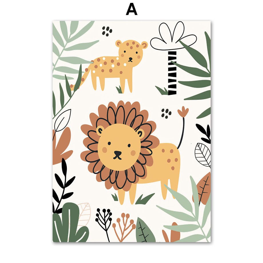 Poster Safari Hakuna Matata Löwe Personalisierter Name als Deko Print ohne Rahmen