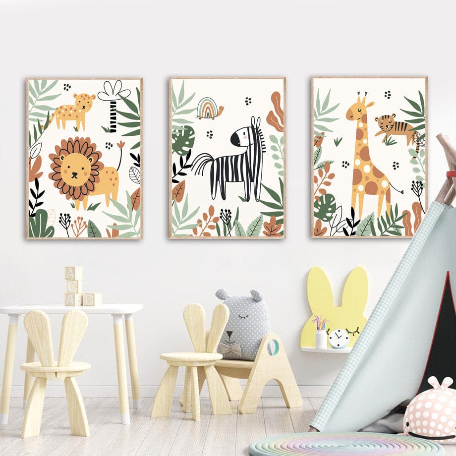 Poster Safari Hakuna Matata Löwe Personalisierter Name als Deko Print ohne Rahmen